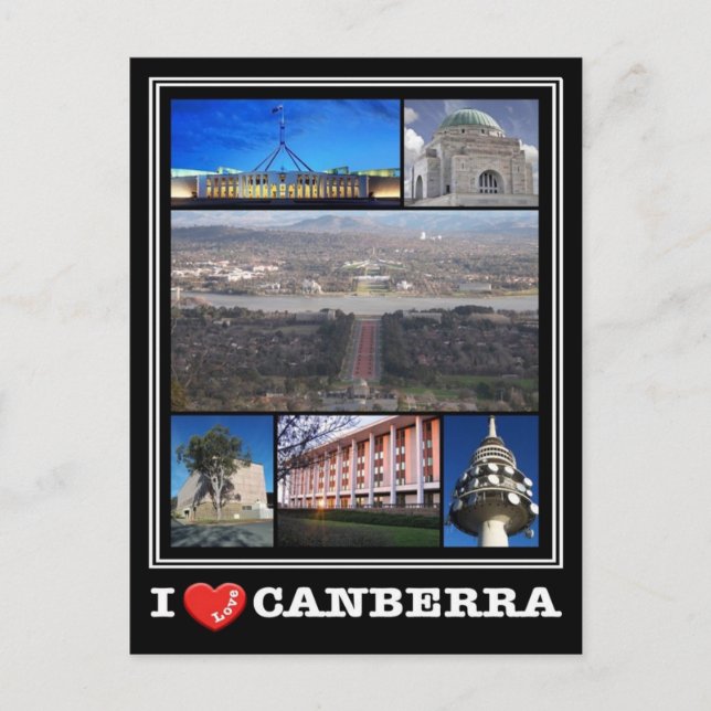 Australien - Canberra - I Liebe - Postkarte (Vorderseite)
