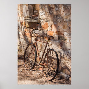 Australien, Clare Valley, Sevenhill, altes Fahrrad Poster