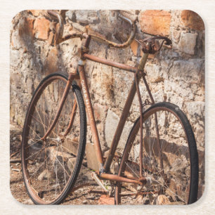 Australien, Clare Valley, Sevenhill, altes Fahrrad Rechteckiger Pappuntersetzer