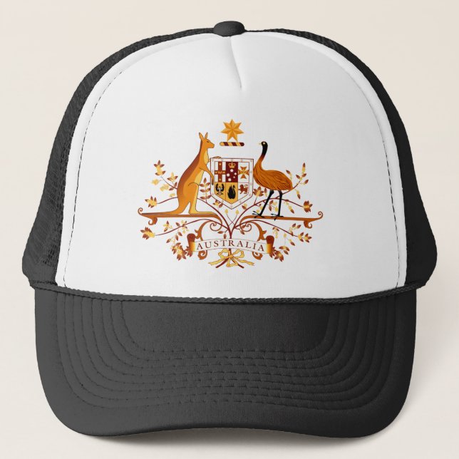 Australien COA Brown Truckerkappe (Vorderseite)