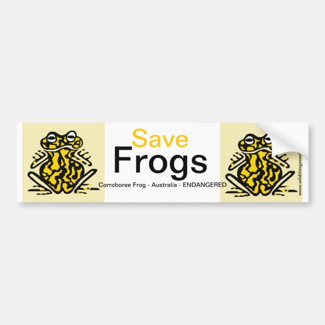 Australien - Cooler Rett FROGS - Natur - Ökologie Autoaufkleber (Vorne)