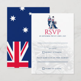 Australien Couple RSVP Karte
