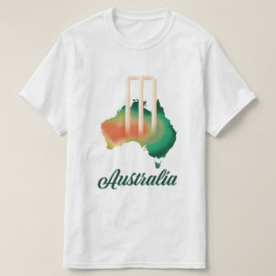 Australien Cricket-Karte. T-Shirt