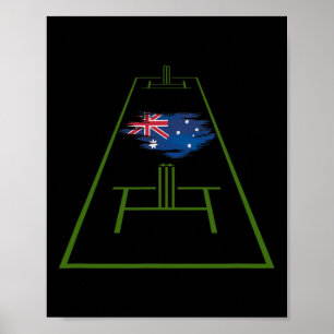 Australien Cricket Trikot Gelb Cricket Australien Poster