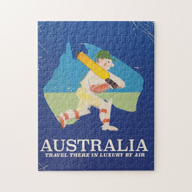 Australien Cricket Vintage Reiseplakat (Vertikal)