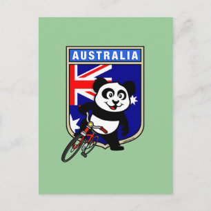 Australien Cycling Panda Postkarte