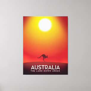 Australien "Das Land unter dem" Urlaubsdruck. Leinwanddruck