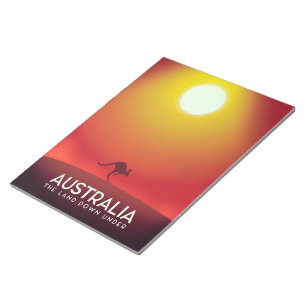 Australien "Das Land unter dem" Urlaubsdruck. Notizblock