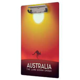 Australien "Das Land unter dem Winde" Urlaubsdruck Klemmbrett