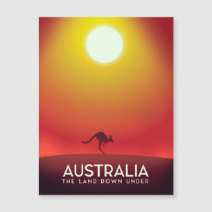 Australien "Das Land unter dem Winde" Urlaubsdruck Magnetkarte
