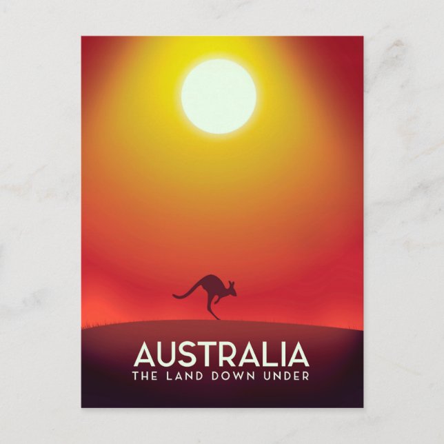 Australien " Das Land unter" Urlaubstext. Postkarte (Vorderseite)