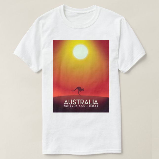 Australien " Das Land unter" Urlaubstext. T-Shirt (Design vorne)