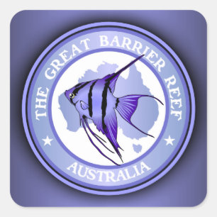 Australien - Das Riff der Großen Barriere Quadratischer Aufkleber