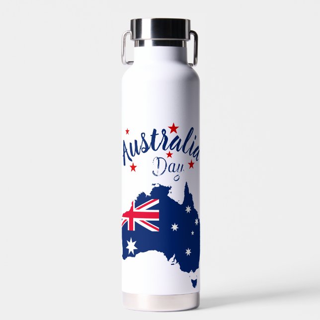Australien Day Red Blue und White Trinkflasche (Vorne)