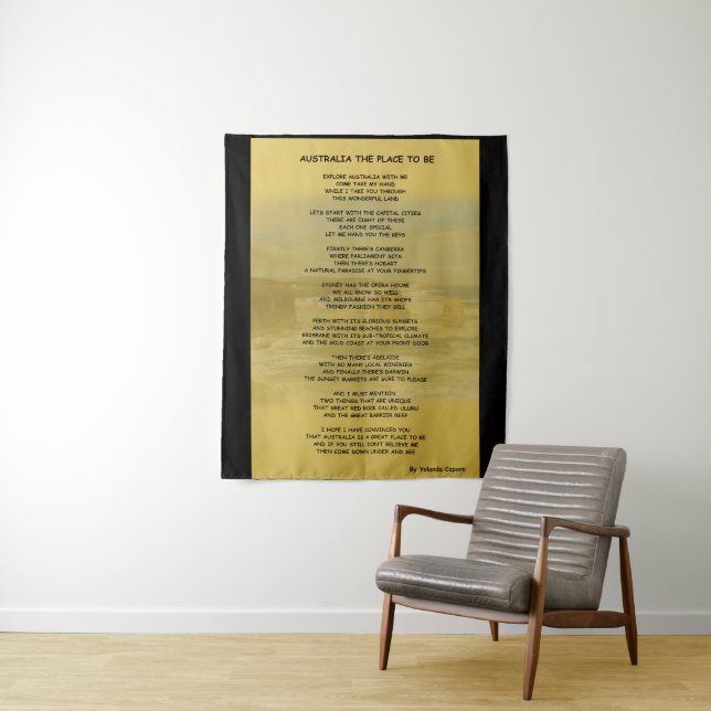 Australien der Ort, an dem man Tapestry machen kan Wandteppich (Beispiel)