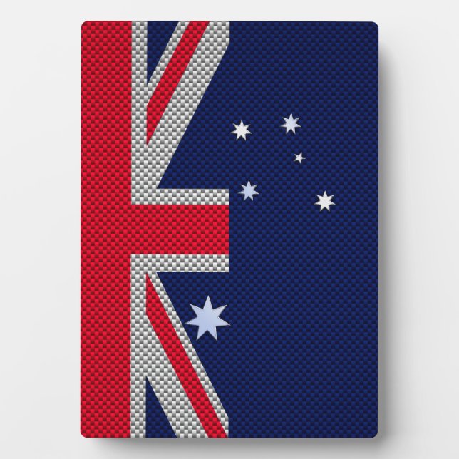 Australien Design in Carbon Fibre Chrome Style Fotoplatte (Vorderseite)