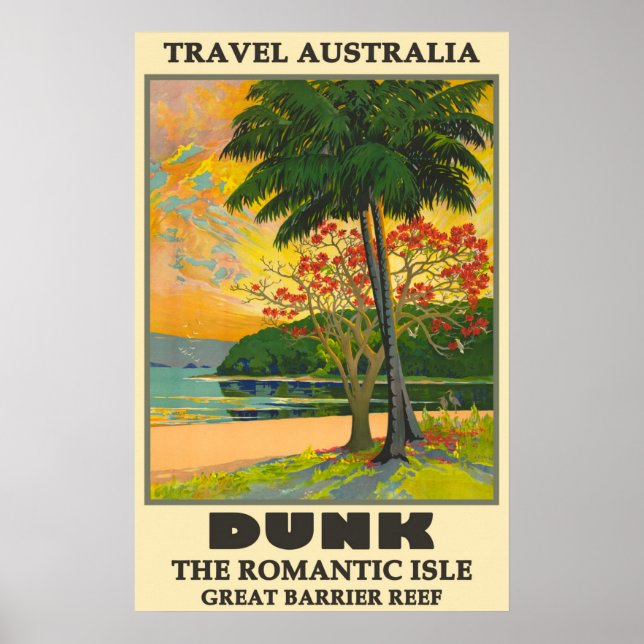 Australien Dunk Island, Great Barrier Beef Travel Poster (Vorne)