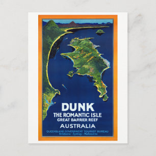 Australien Dunk Vintage Travel Poster Postkarte