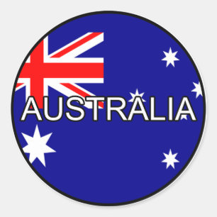 Australien-Euro-Aufkleber Runder Aufkleber