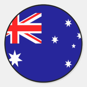 Australien-Euro-Aufkleber Runder Aufkleber