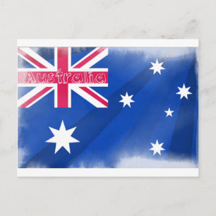 Australien-Flagge Ausblendung Postkarte