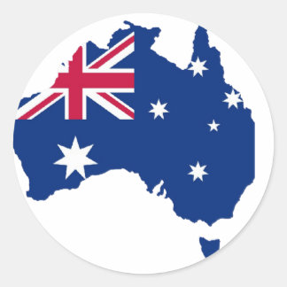 Australien Flagge Australia Style Design Runder Aufkleber