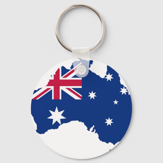 Australien Flagge Australia Style Design Schlüsselanhänger (Vorderseite)