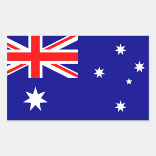 AUSTRALIEN: Flagge Australiens Rechteckiger Aufkleber
