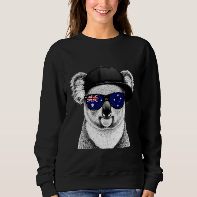 Australien-Flagge Australischer Koala 2 Sweatshirt (Vorderseite)
