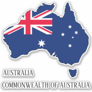 Australien Flagge Charmante Patriotische Karte Aufkleber