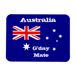 Australien Flagge & G'day Mate, Urlaub /Sportfans Magnet