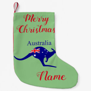 Australien Flagge Känguru Thunder_Cove Kleiner Weihnachtsstrumpf