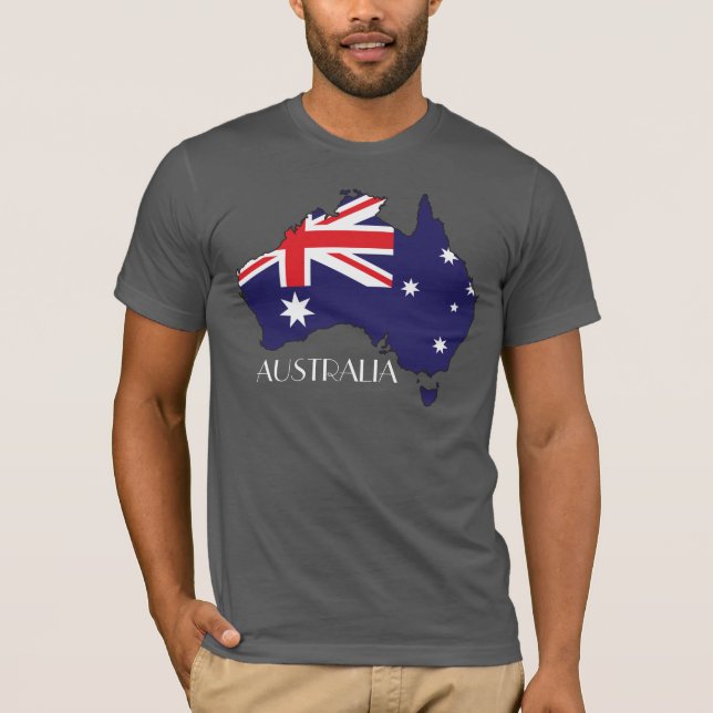 Australien Flagge-Karte Shirt (Vorderseite)