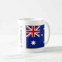 Australien-Flagge + Karten-Tasse