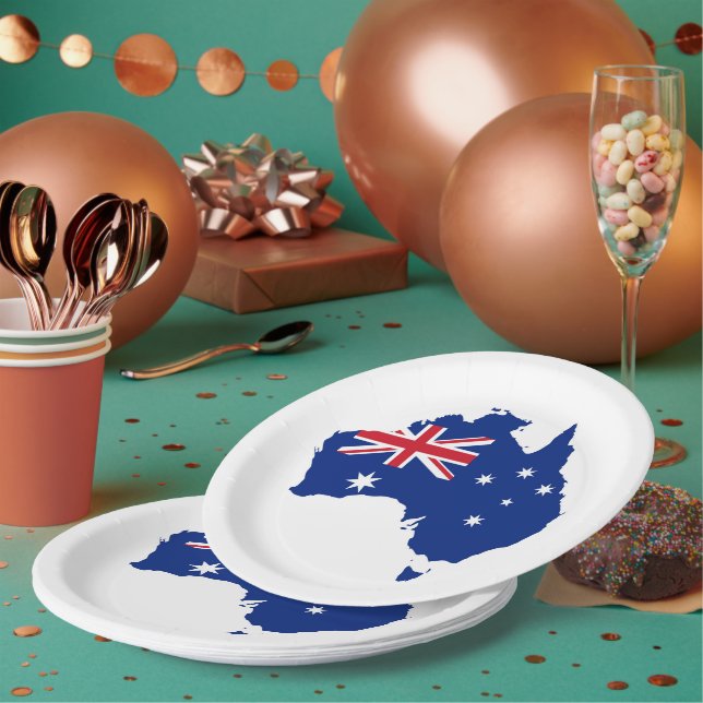 Australien-Flagge Pappteller (Multi)