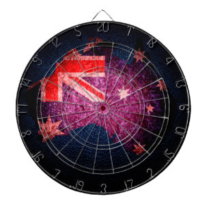 Australien Flagge und Karte #3 Dartscheibe