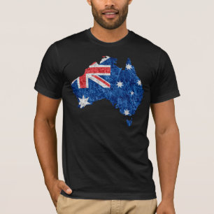 Australien Flagge und Karte T-Shirt