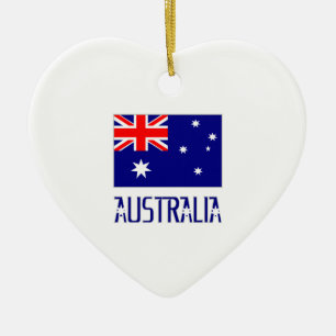 Australien Flagge & Wort Keramik Ornament