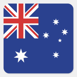 Australien-Flaggen-Aufkleber Quadratischer Aufkleber