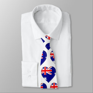 Australien Flaggen Farben Herzmuster Neck Tie Krawatte