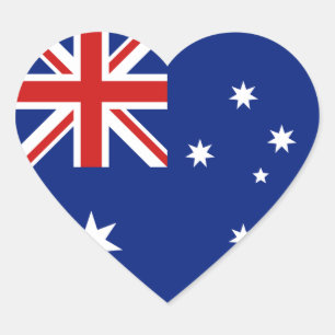 Australien-Flaggen-Herz-Aufkleber Herz-Aufkleber