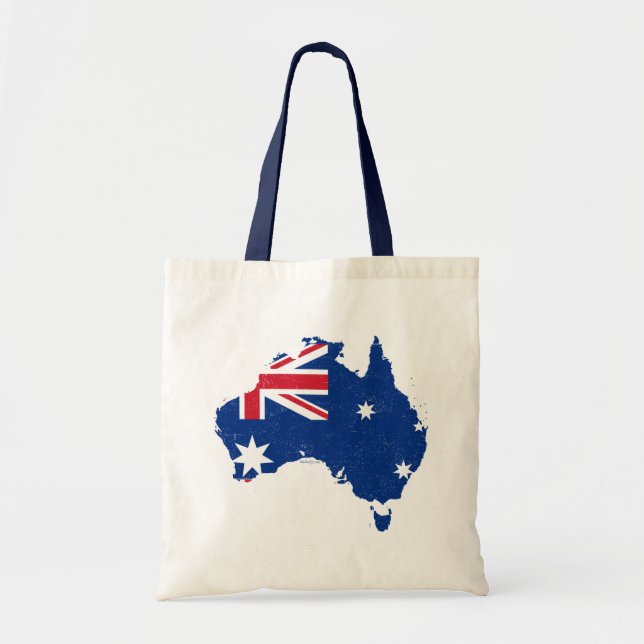 Australien-Flaggen-Karten-Taschen Tragetasche (Vorne)