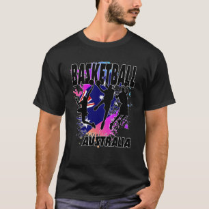 Australien Flaggen Liebe Basketball spielen T-Shirt