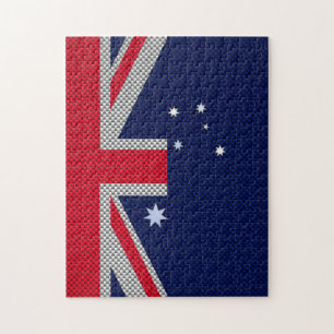 Australien Flaggendesign im Carbon Fibre Chrome St