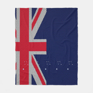 Australien Flaggendesign in Carbon-Chrome-Stilen Fleecedecke