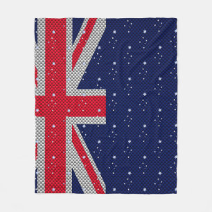 Australien Flaggendesign in Carbon-Chrome-Stilen Fleecedecke