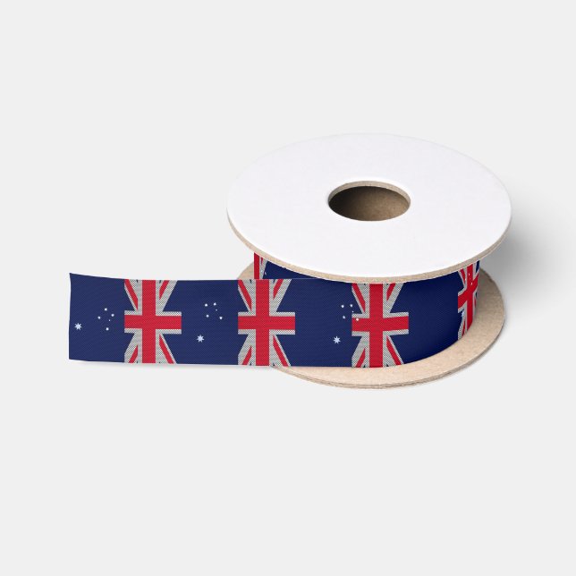 Australien Flaggendesign in Carbon-Chrome-Stilen Satinband (Spule)