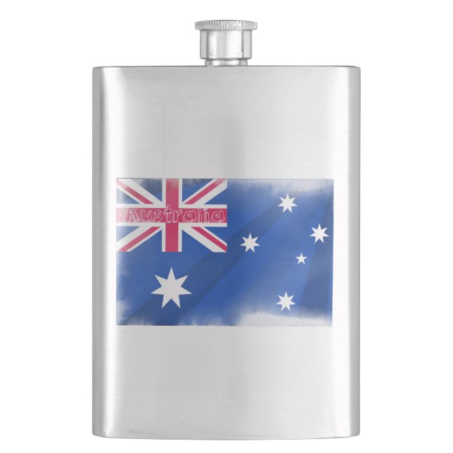 Australien Flaggenflagge Flachmann (Vorderseite)
