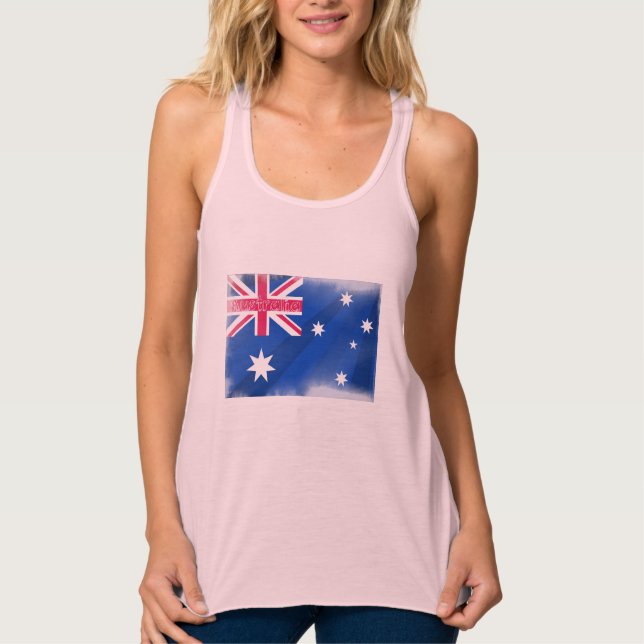 Australien Flaggenflagge Tank Top (Vorderseite)