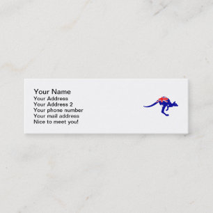 Australien-Flaggenkänguruh Mini Visitenkarte